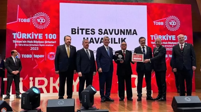BİTES Savunma, Türkiye'nin En Hızlı Büyüyen 100 Şirketi Arasında Sekizinci Sırada