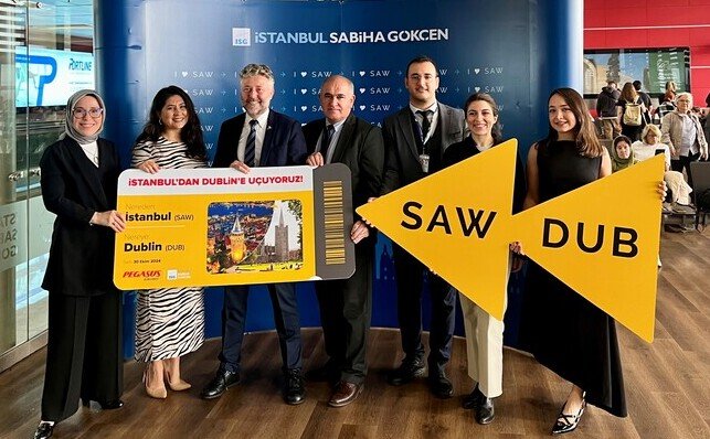 İstanbul Sabiha Gökçen Havalimanı, yeni uçuş noktası Dublin